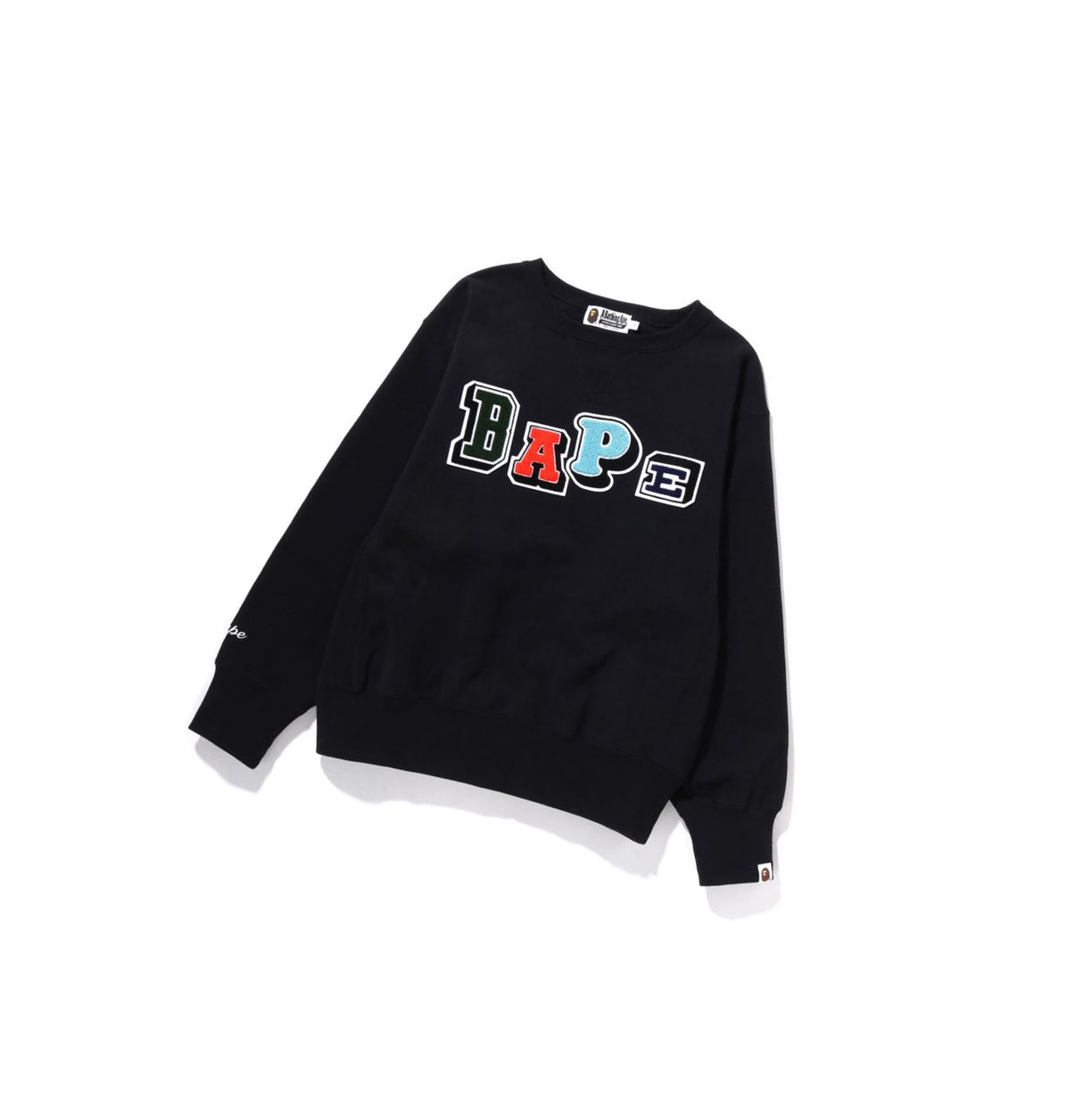 A BATHING APE Bape Multi Fonts Weite Crewneck Sweatshirts Damen Schwarz | 067928-MKV