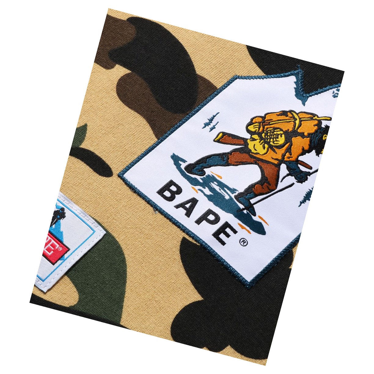 A BATHING APE Bape Multi Label 1st Camo L/S Tee Long Sleeve T-shirts Damen Gelb | 142385-QHD