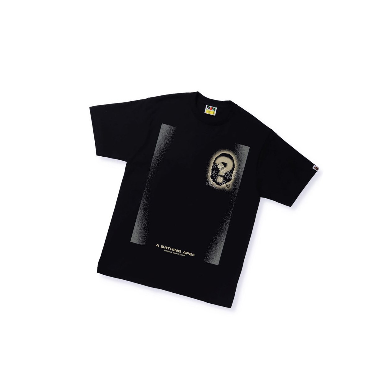 A BATHING APE Bape Multi Logo Tee #3 Kurzes Sleeve T-shirts Herren Schwarz | 045621-JGC