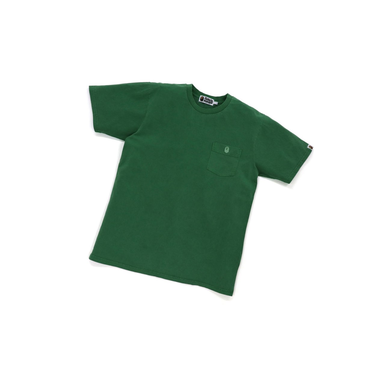 A BATHING APE Bape One Point Overdye Pocket Tee Kurzes Sleeve T-shirts Herren Emerald | 153069-HSB