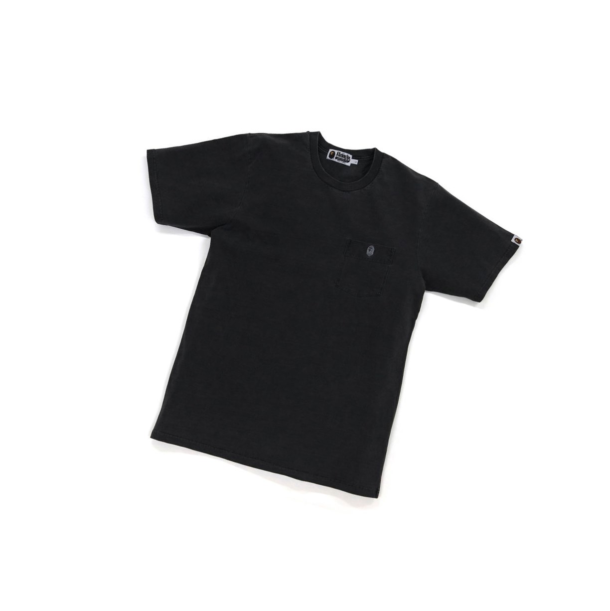 A BATHING APE Bape One Point Overdye Pocket Tee Kurzes Sleeve T-shirts Herren Schwarz | 805471-CJA