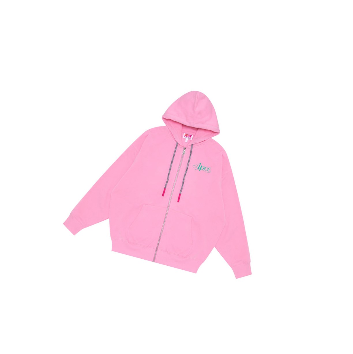 A BATHING APE Bape Oversized Zip Throughs Hoodie Damen Rosa | 680752-BRO