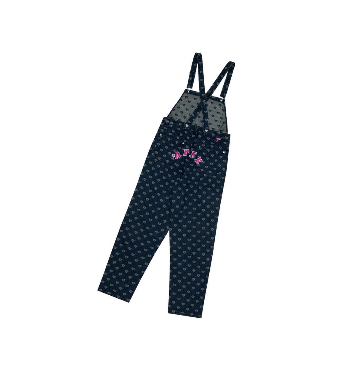 A BATHING APE Bape Patterned Denim Dungaree Jumpsuits Jumpsuits Damen Denim | 986715-PSC