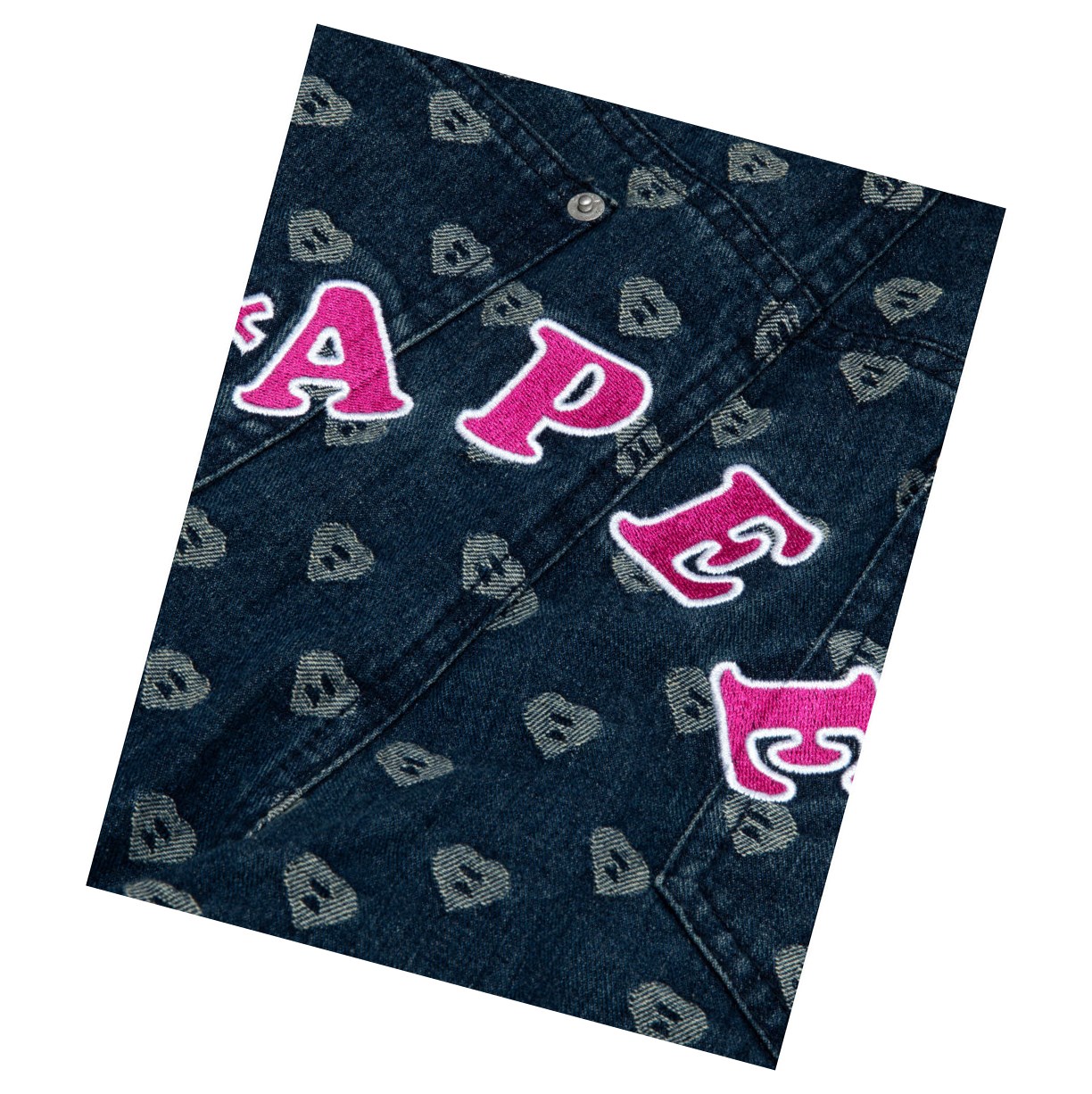 A BATHING APE Bape Patterned Denim Dungaree Jumpsuits Jumpsuits Damen Denim | 986715-PSC