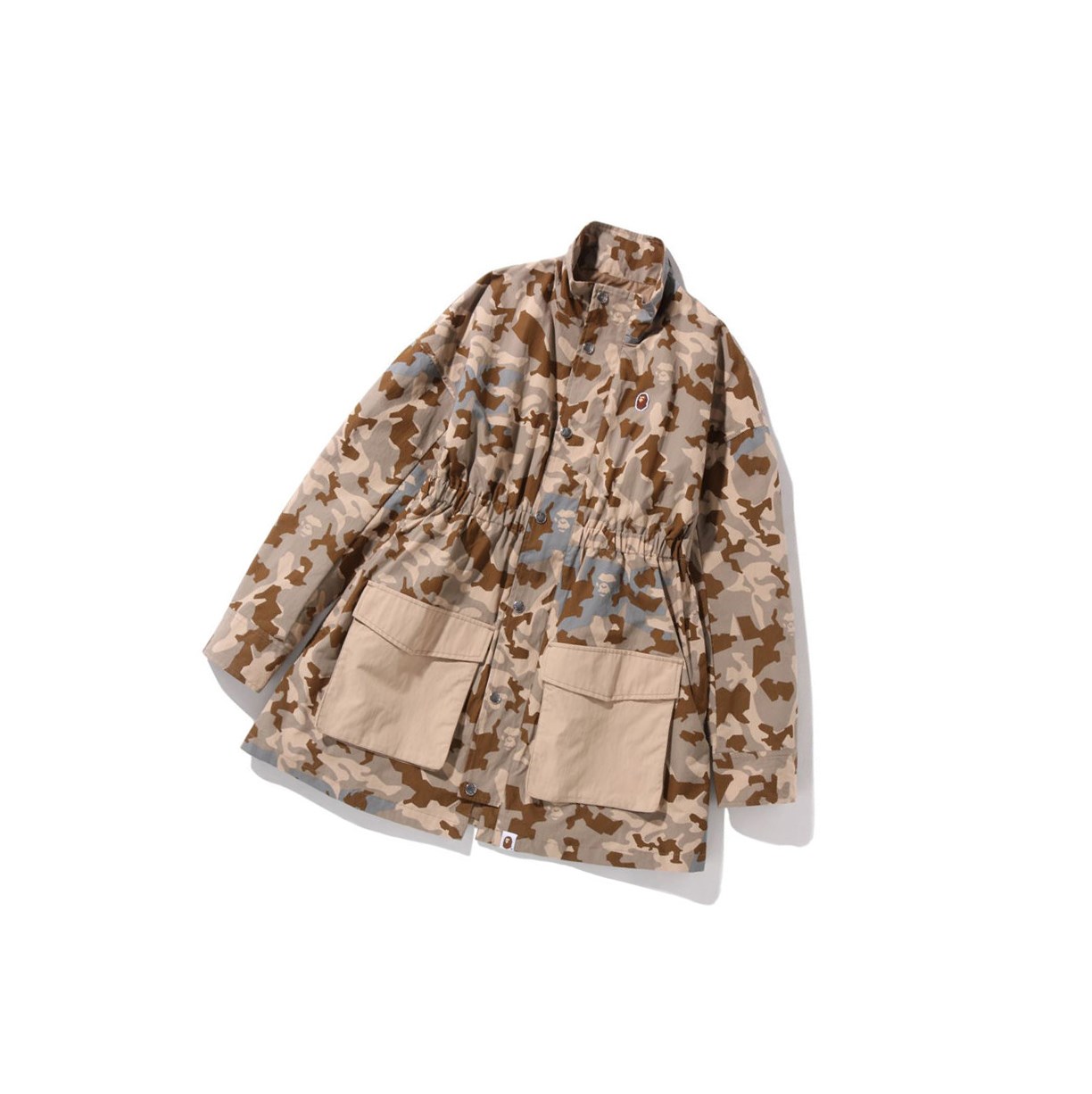 A BATHING APE Bape Sand Camo A Bathing Ape M65 Thin Jacke Damen Beige | 362854-NMB