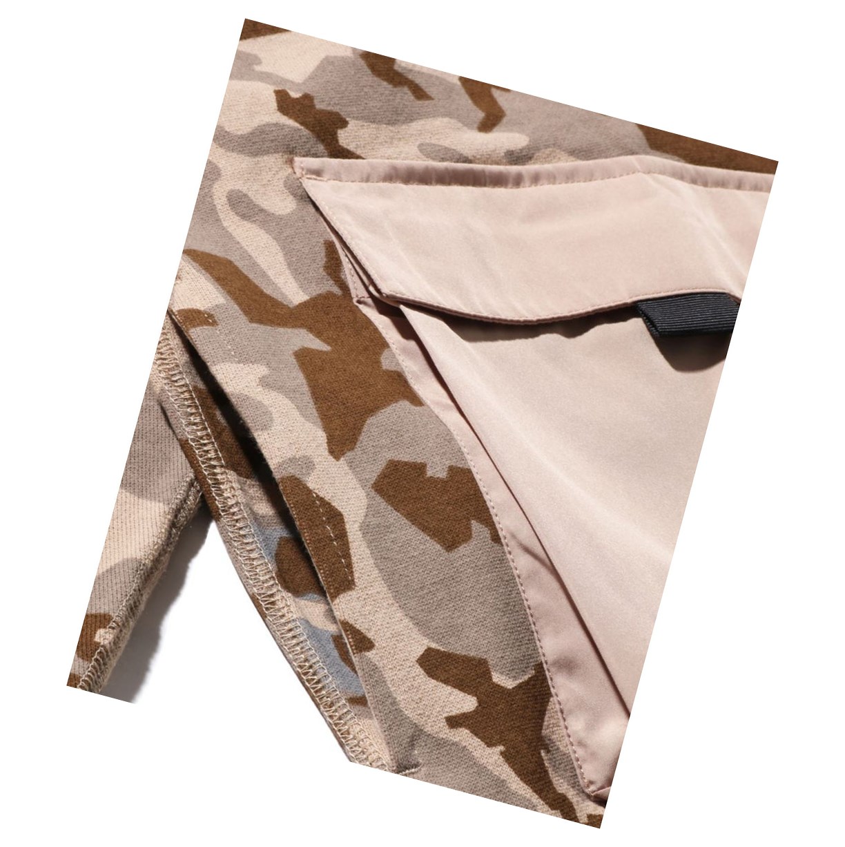 A BATHING APE Bape Sand Camo Big Pocket Oversized Crewneck Sweatshirts Damen Beige | 903816-YRA