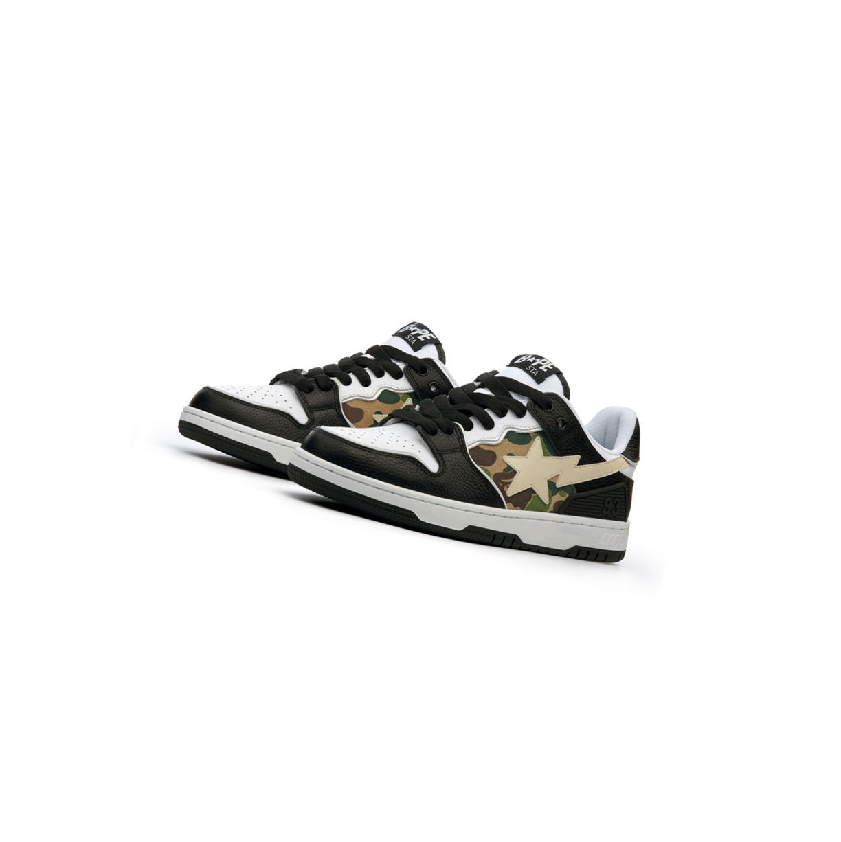 A BATHING APE Bape Sk8 Sta Abc Camo Low Sneakers Herren Schwarz | 864023-ZRJ