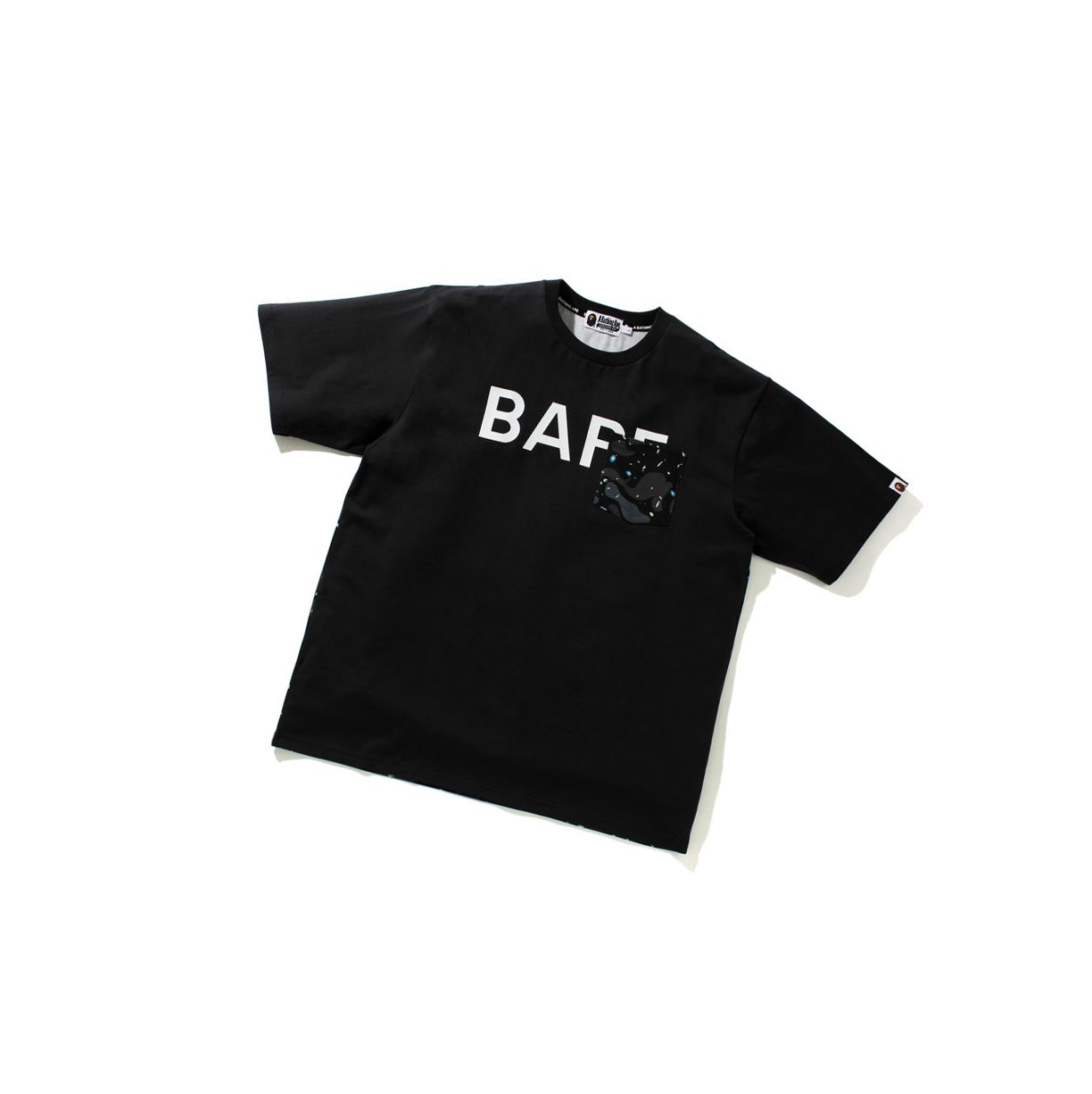 A BATHING APE Bape Space Camo Relaxed Fit Pocket Tee Kurzes Sleeve T-shirts Herren Schwarz | 291873-WVA