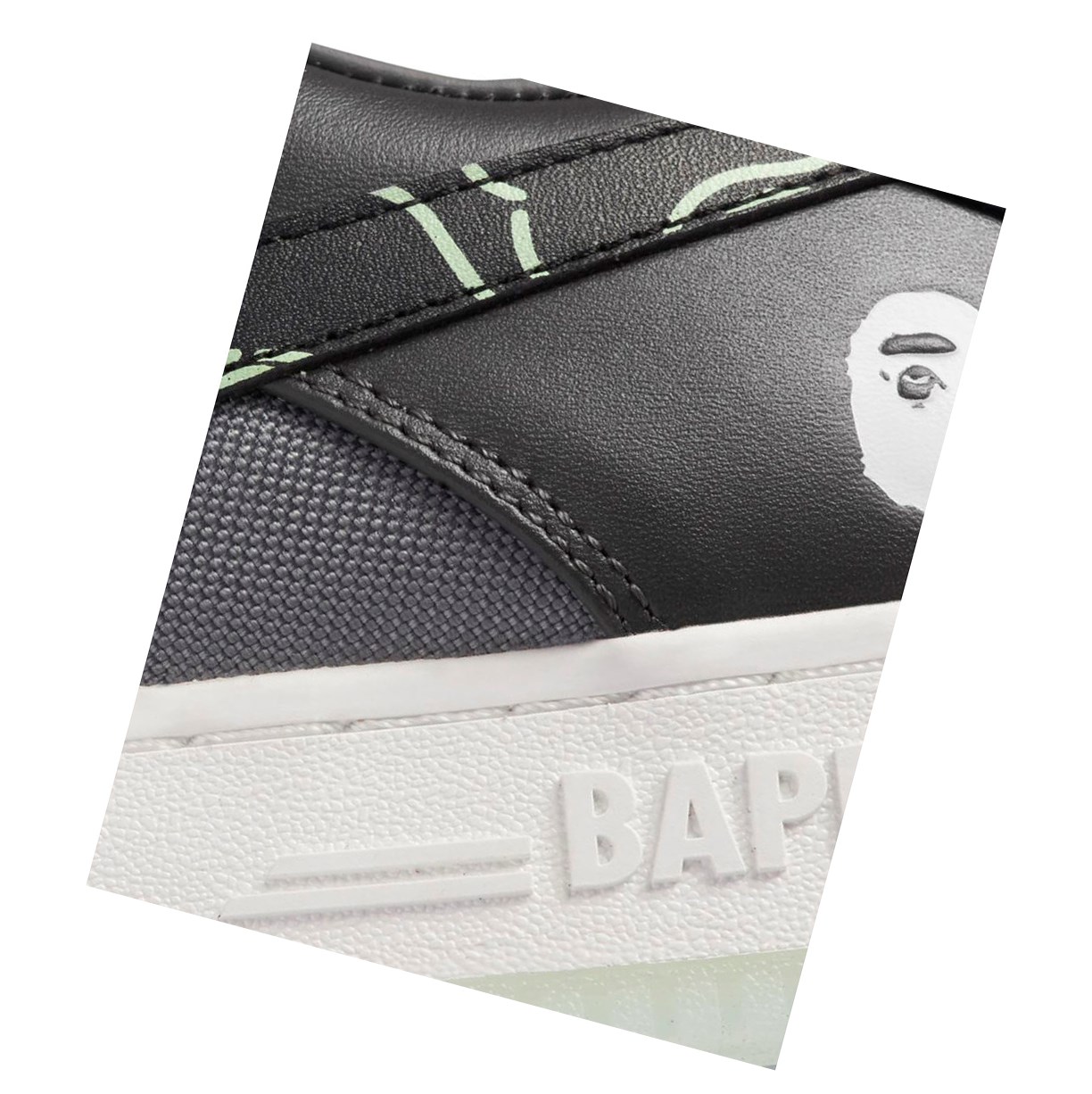 A BATHING APE Bape Sta #1 M2 Low Sneakers Herren Dunkelgrau | 257894-CKB