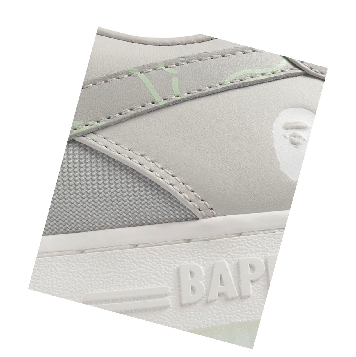 A BATHING APE Bape Sta #1 M2 Low Sneakers Herren Grau | 259374-VJA