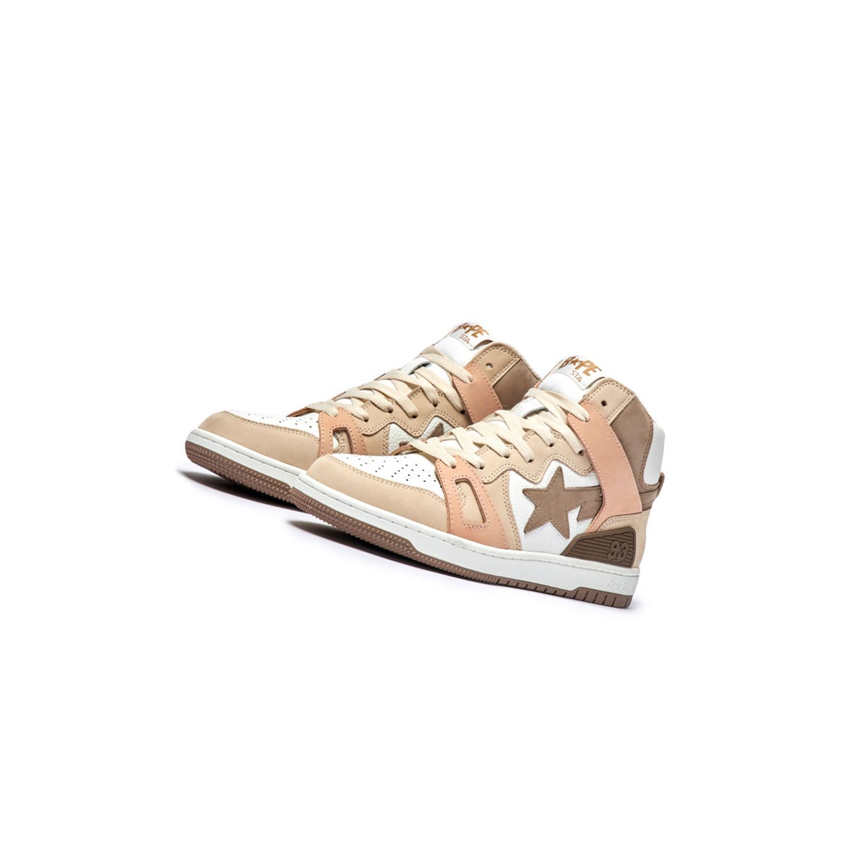 A BATHING APE Bape Sta 93 Hi M2 High Sneakers Herren Beige | 198260-BSN