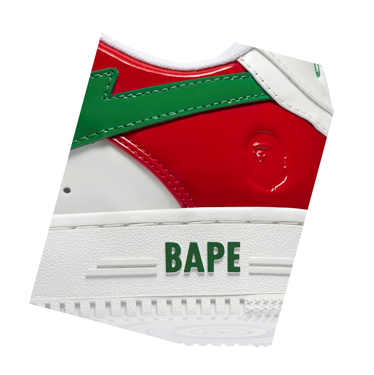 A BATHING APE Bape Sta M1 Low Sneakers Herren Grün | 643129-URN