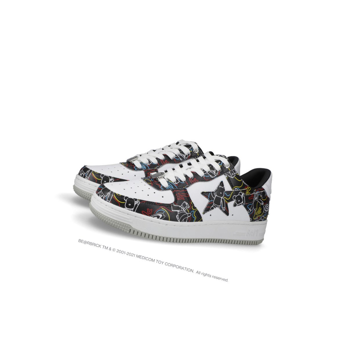 A BATHING APE Bape Sta X Medicom Toy Be@r Camo M1 Low Sneakers Herren Schwarz | 425396-VRZ