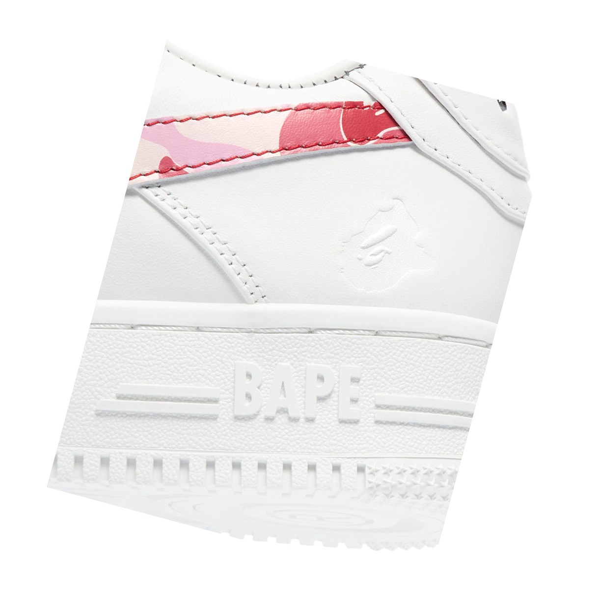 A BATHING APE Bape Sta™ White / Abc Camo Low Sneakers Damen Rosa | 405897-MEZ