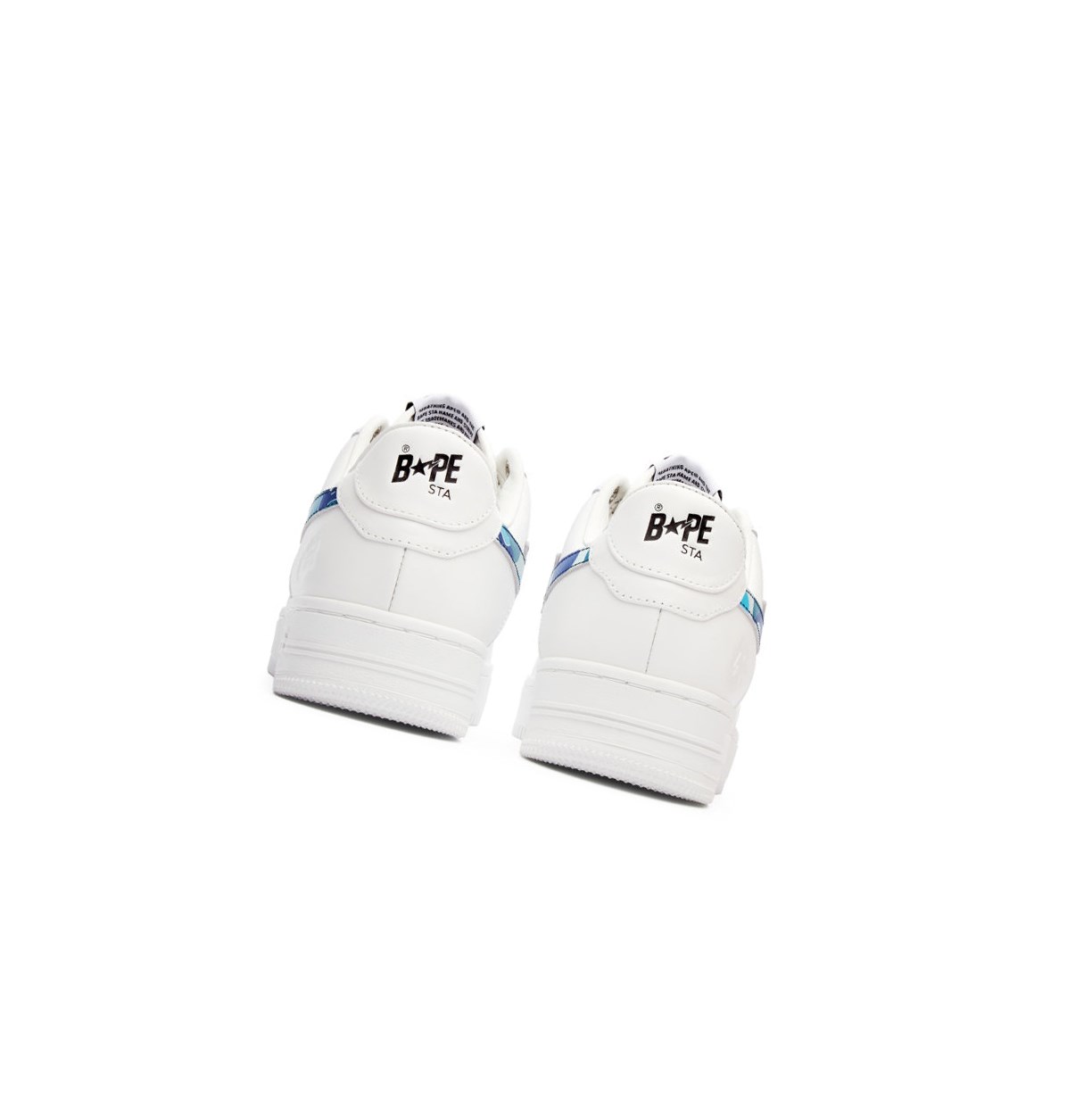 A BATHING APE Bape Sta™ White / Abc Camo Low Sneakers Damen Blau | 815632-QET