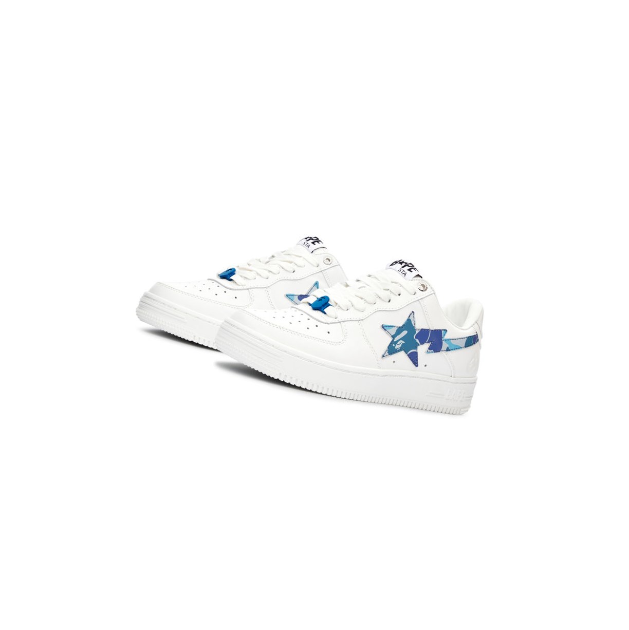 A BATHING APE Bape Sta™ White / Abc Camo Low Sneakers Damen Blau | 815632-QET