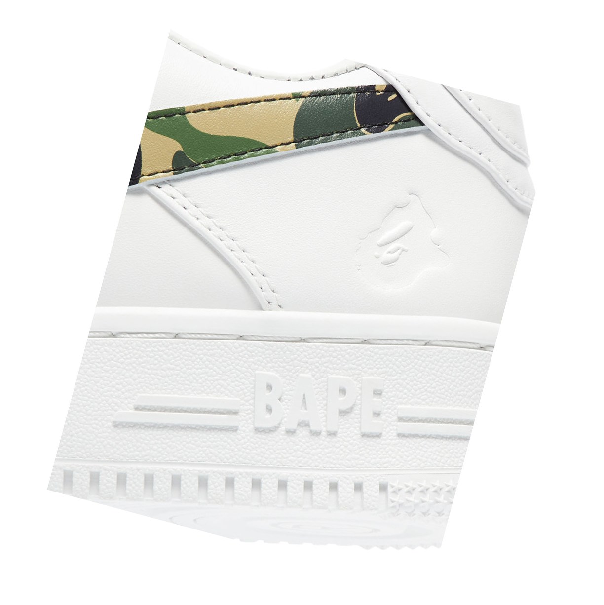 A BATHING APE Bape Sta™ White / Abc Camo Low Sneakers Damen Grün | 820975-KUG