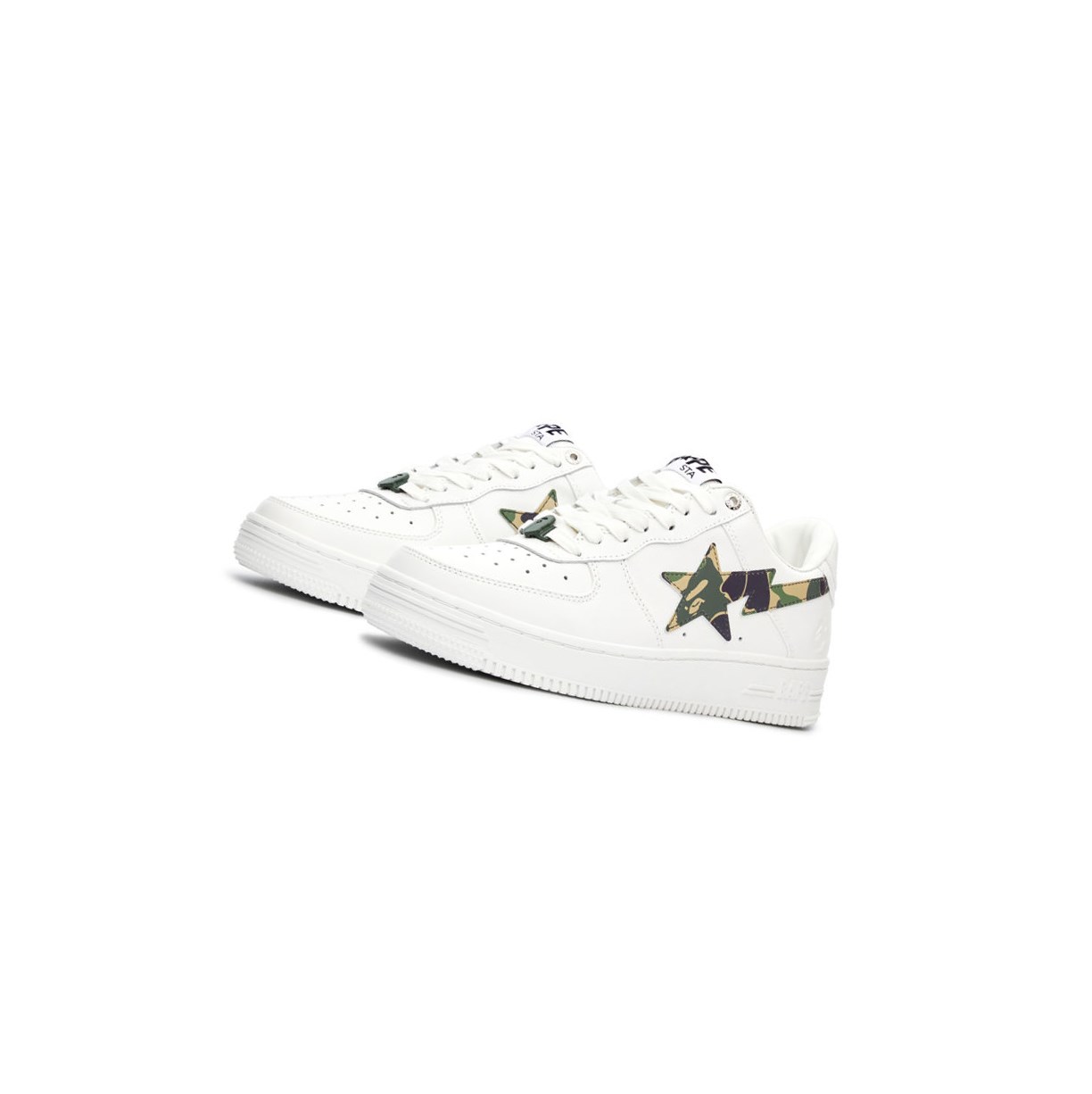 A BATHING APE Bape Sta™ White / Abc Camo Low Sneakers Damen Grün | 820975-KUG