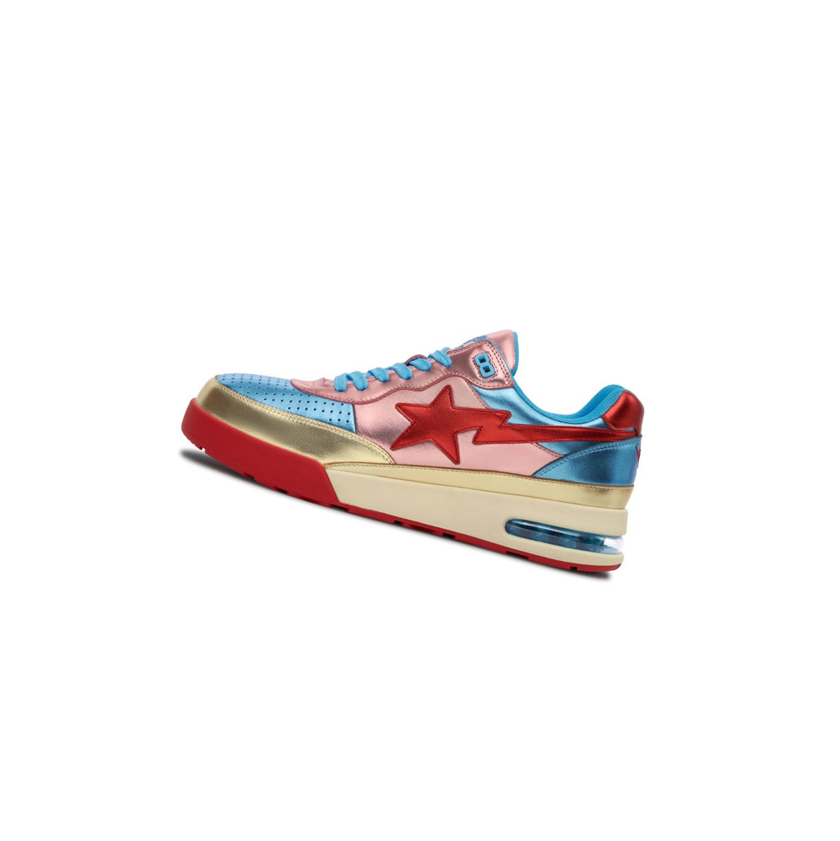 A BATHING APE Bape Straßen Sta Mid Sneakers Damen Blau | 746298-CTD