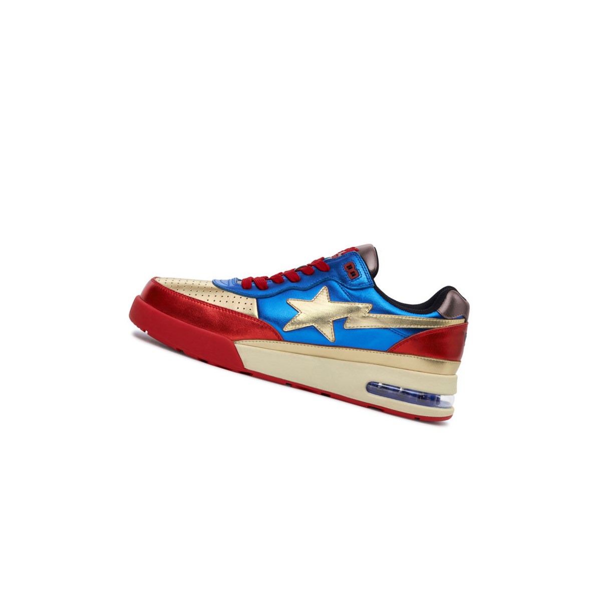 A BATHING APE Bape Straßen Sta Mid Sneakers Damen Blau | 962803-PLI