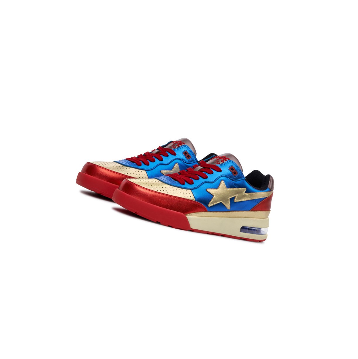 A BATHING APE Bape Straßen Sta Mid Sneakers Damen Blau | 962803-PLI