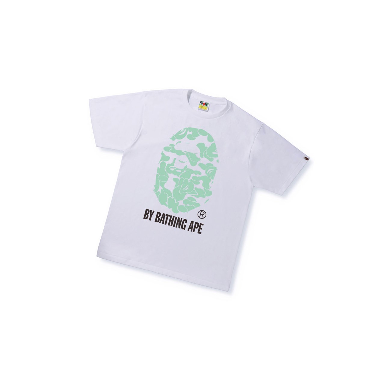 A BATHING APE Bape Text Code Camo By Bathing Ape Tee Kurzes Sleeve T-shirts Herren Weiß | 873069-CUJ