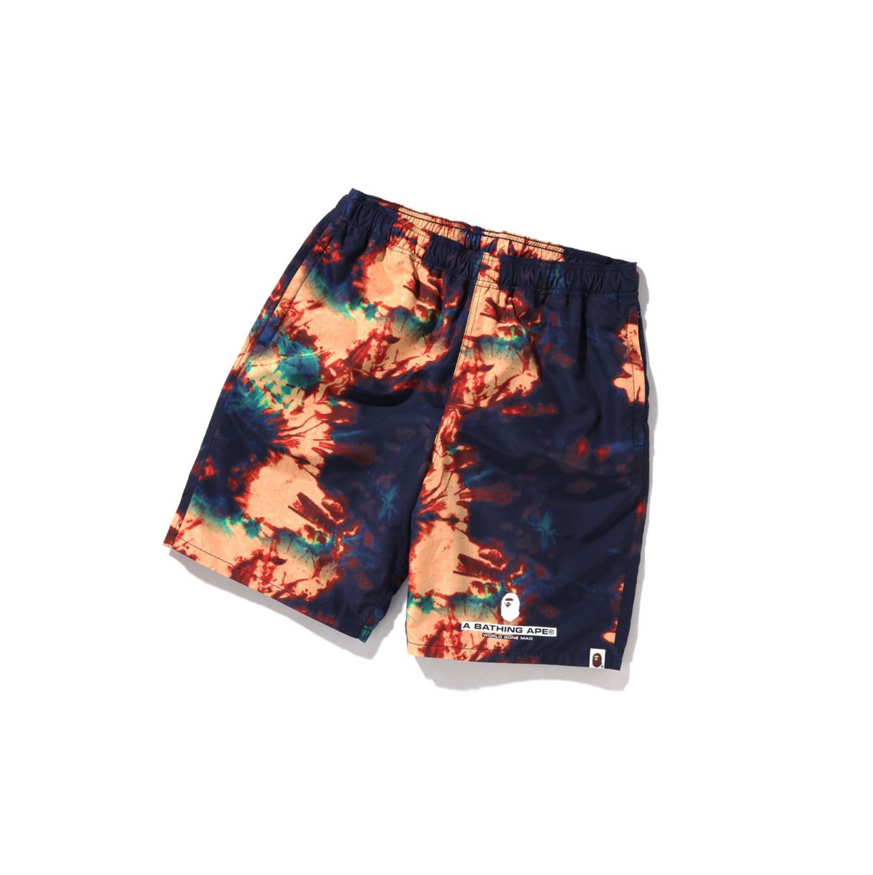 A BATHING APE Bape Tie-dye Beach Kurze Hose Herren Navy Blau | 169502-PVJ