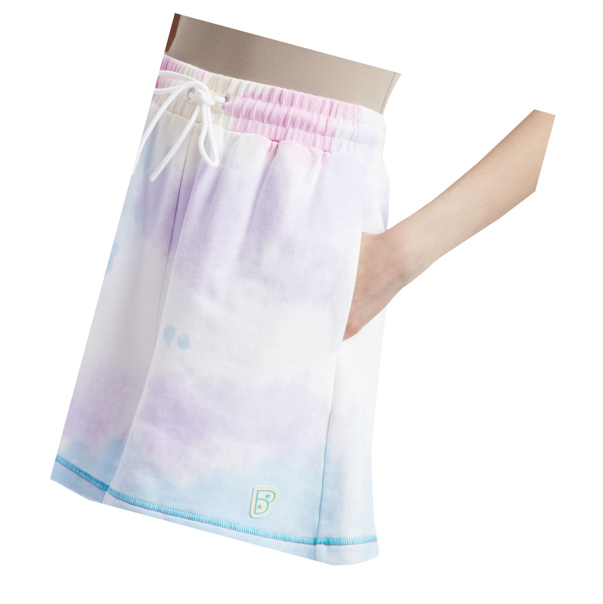 A BATHING APE Bape Tie-dye Kurze Hose Damen Hellblau | 291847-NAP