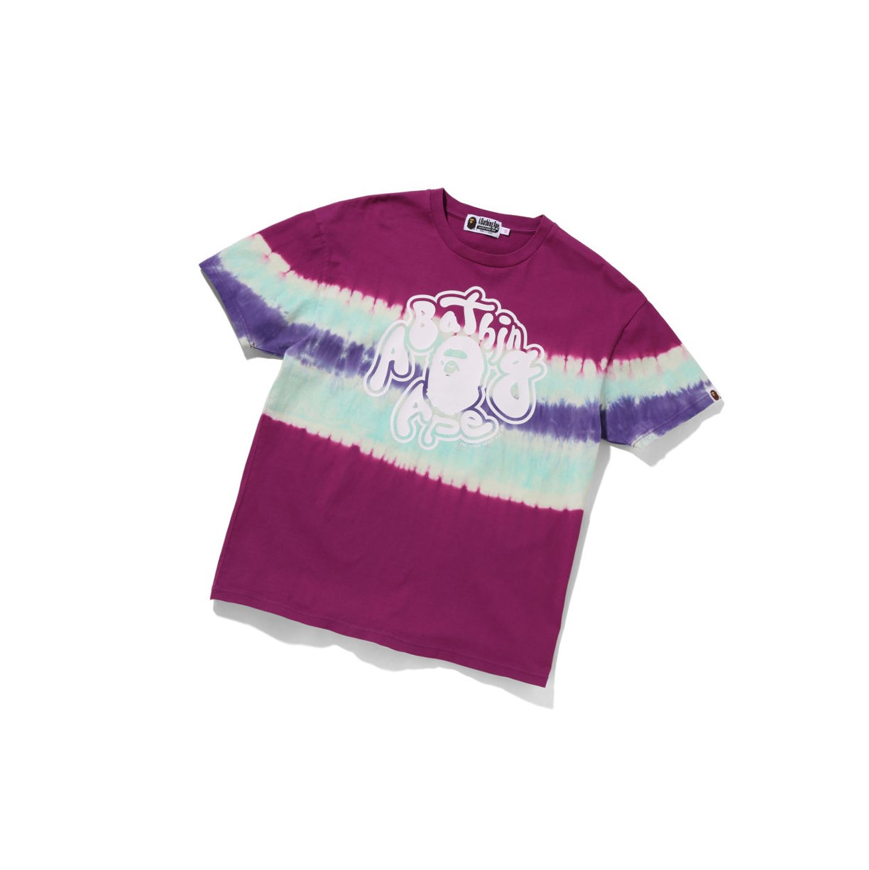 A BATHING APE Bape Tie-dye Oversized Tee Kurzes Sleeve T-shirts Damen Lila | 479531-KAM