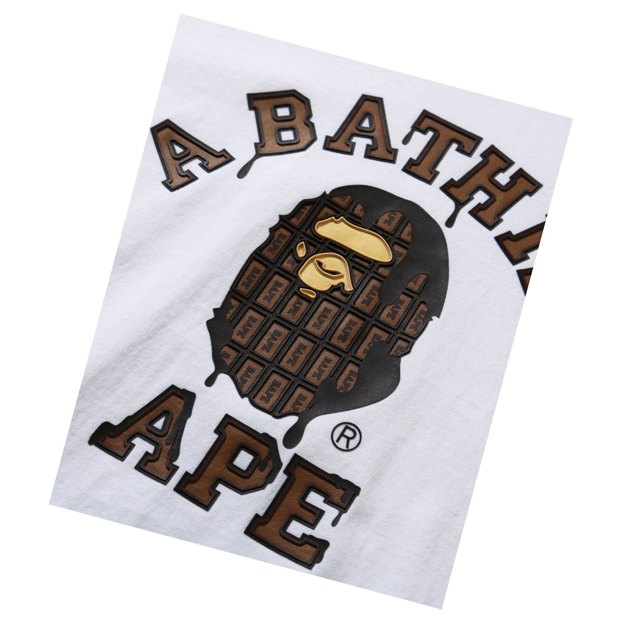 A BATHING APE Bape Valentine Chocolate Ape Head Tee Kurzes Sleeve T-shirts Damen Weiß | 173068-ANV