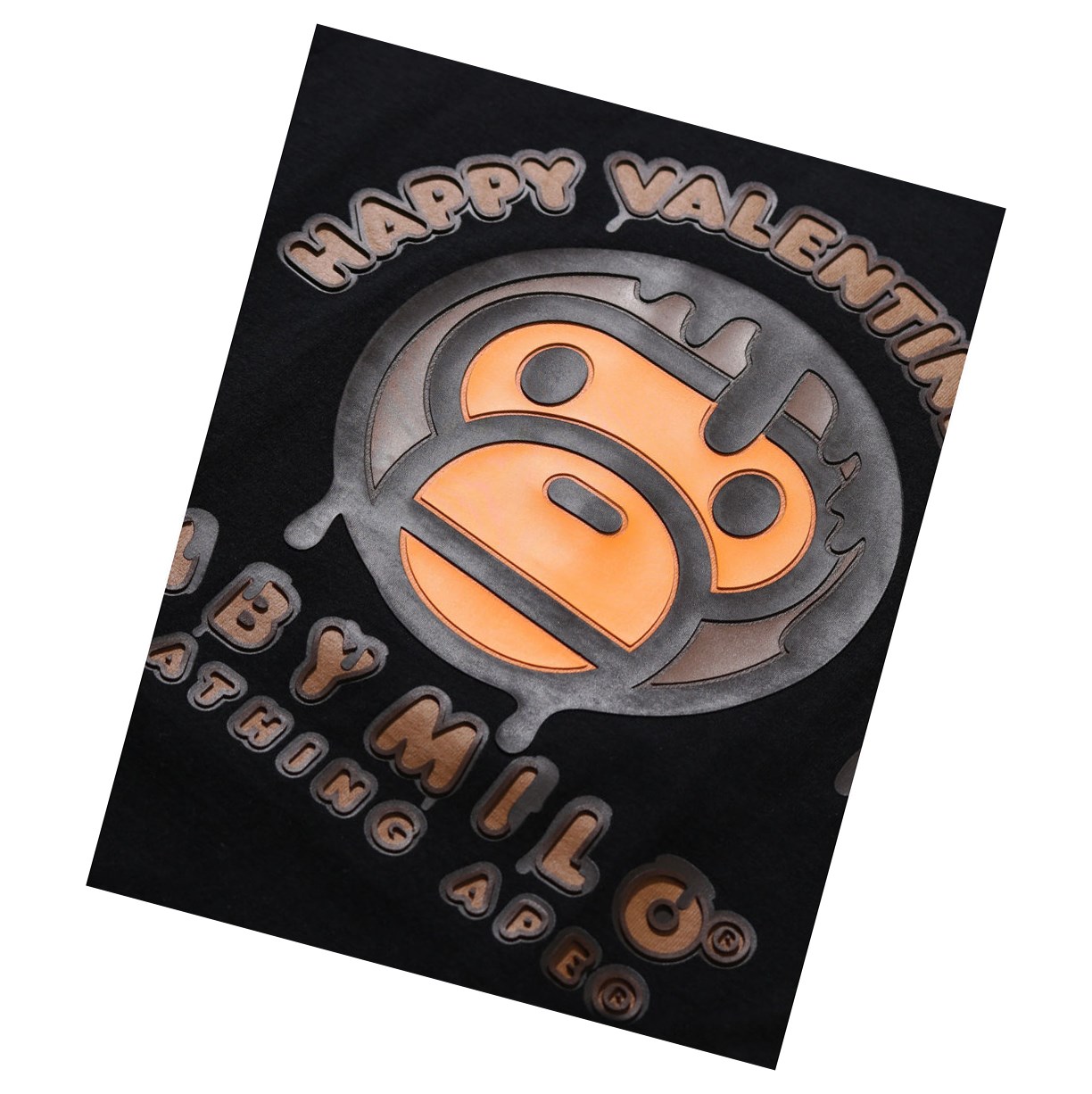 A BATHING APE Bape Valentine Chocolate Baby Tee Kurzes Sleeve T-shirts Damen Schwarz | 279851-HZR