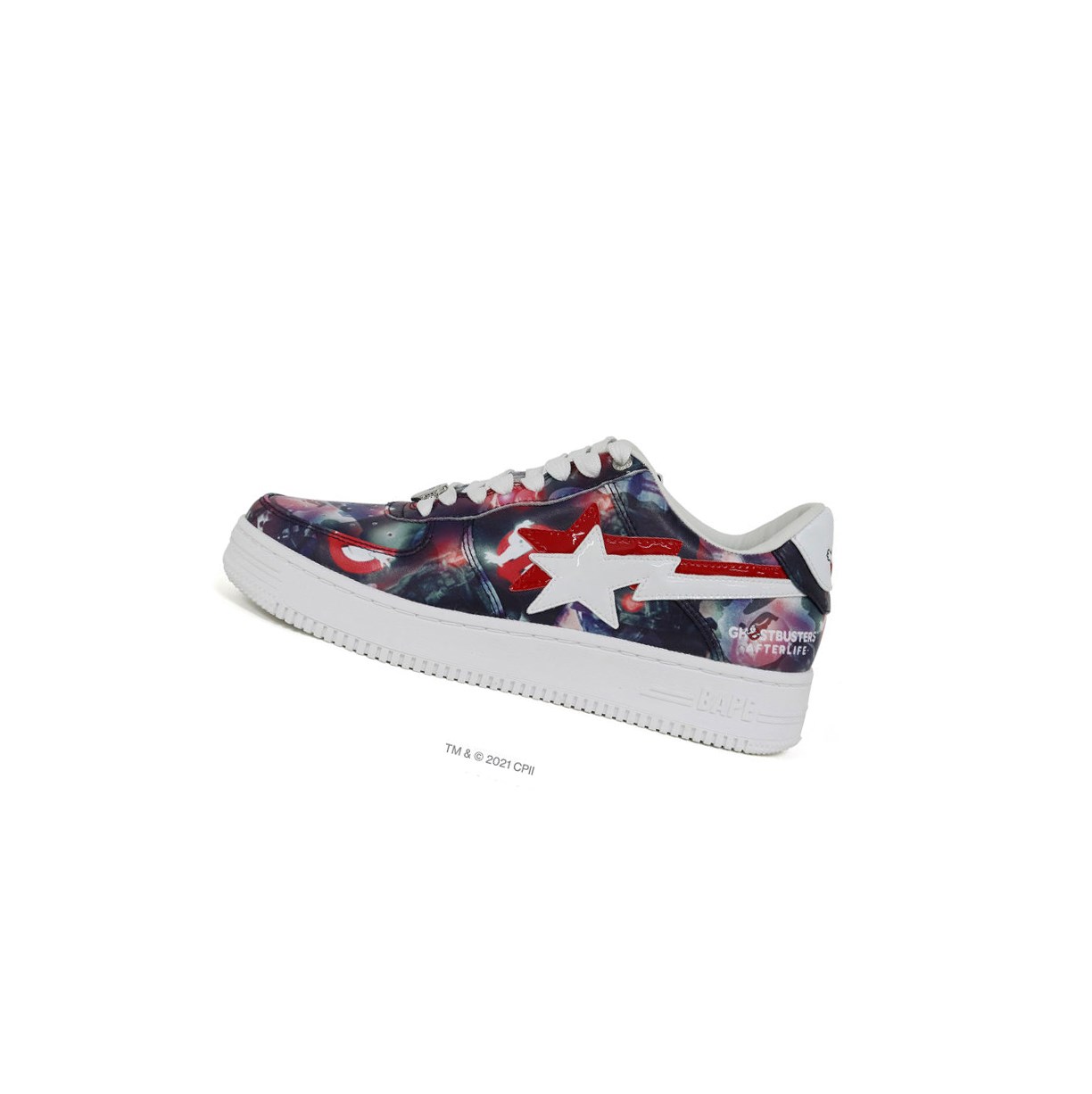 A BATHING APE Bape X Ghostbusters Camo Baby Milo Double Bape Sta™ Low Mid Sneakers Herren Lila | 576813-FKQ