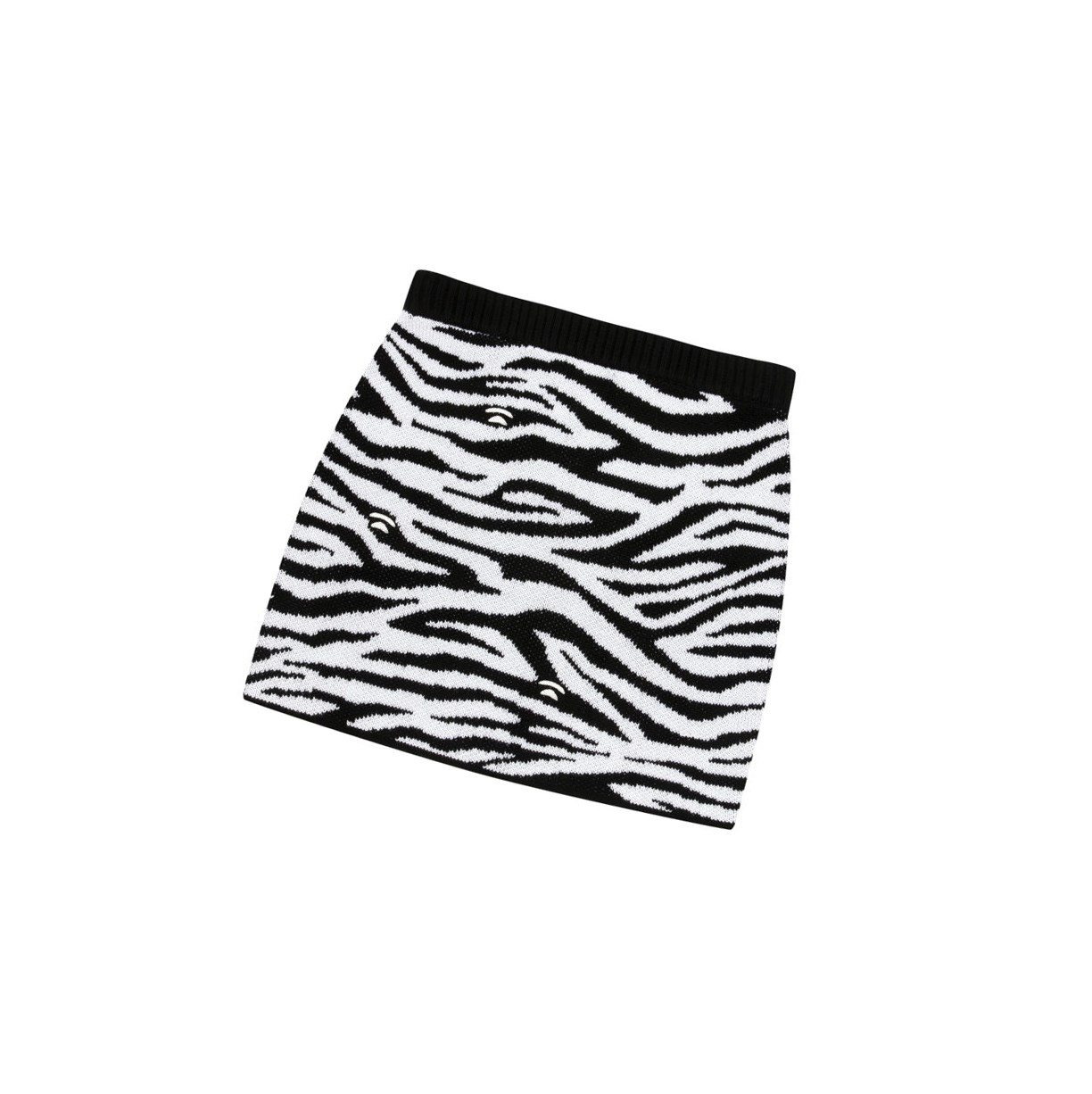 A BATHING APE Bape Zebra Pattern Knit Mini Röcke Damen Schwarz | 853790-LSU