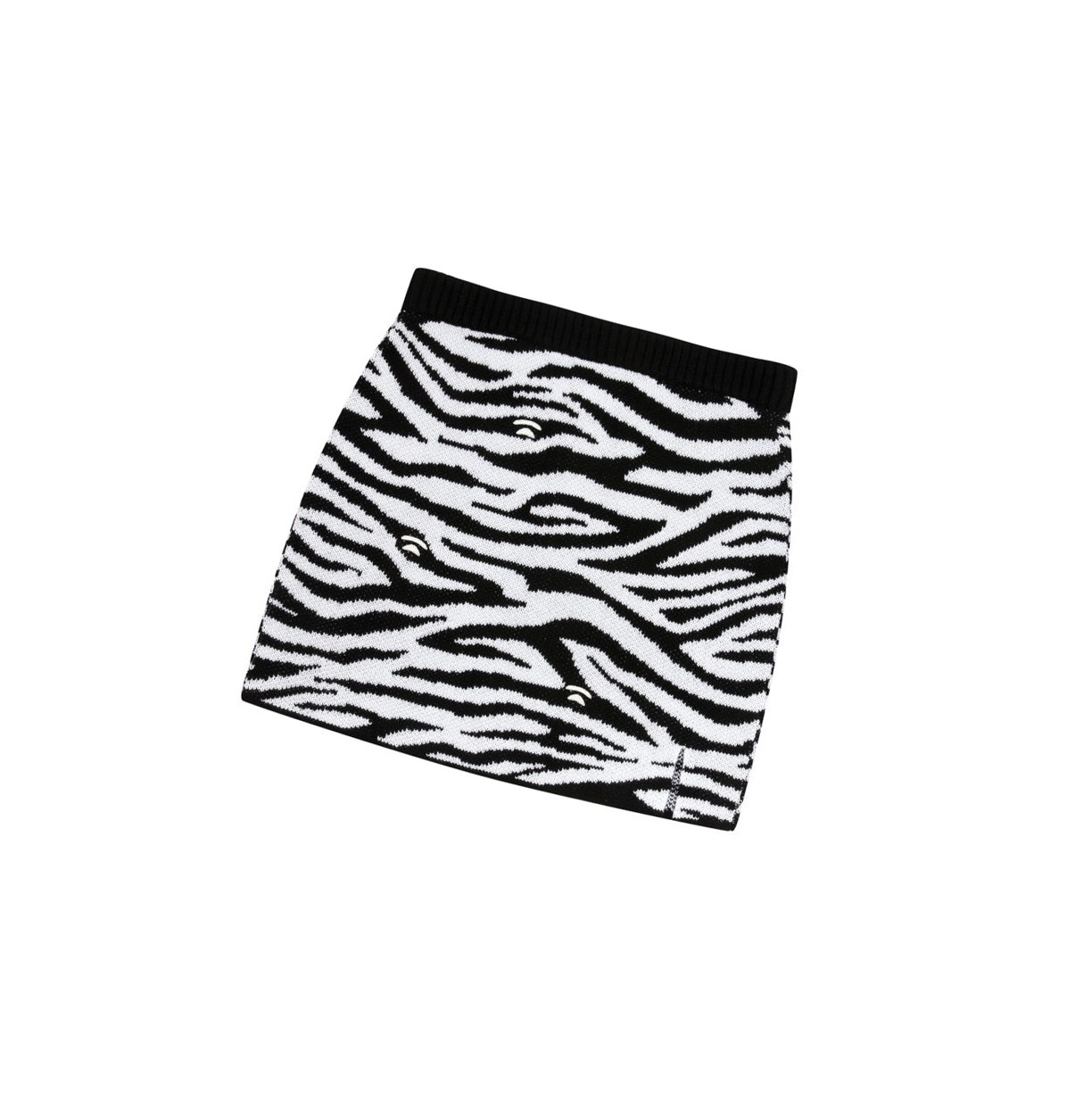 A BATHING APE Bape Zebra Pattern Knit Mini Röcke Damen Schwarz | 853790-LSU